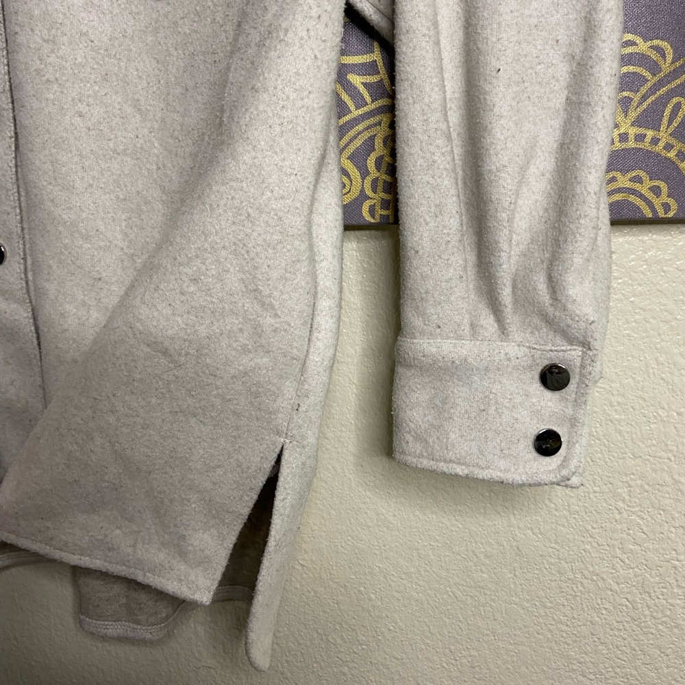 Zara Cream/Oat Button Down Shacket - image 4
